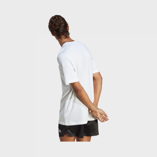Adidas Essentials Single Jersey Emboidered Small Logo Ανδρικη Μπλουζα Λευκη