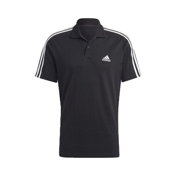 Adidas Sportswear 3 Stripes Polo Neck Pique Ανδρικη Μπλουζα Μαυρη