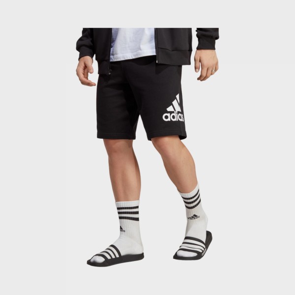 Adidas Essentials Big Logo French Terry Ανδρικη Βερμουδα Μαυρη