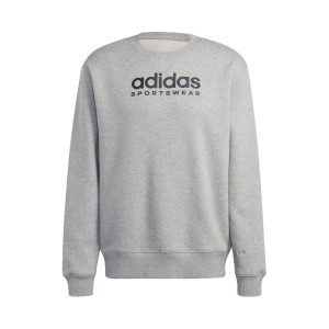 Adidas All Season Fleece Graphic Crew Neck Ανδρικη Φουτερ Γκρι