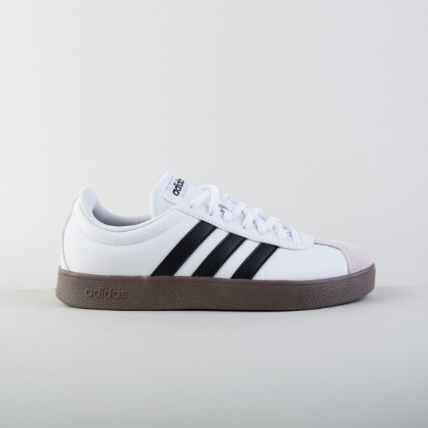 Adidas Sportswear VL Court Base Low Leather Unisex Παπουτσι Λευκο - Καφε