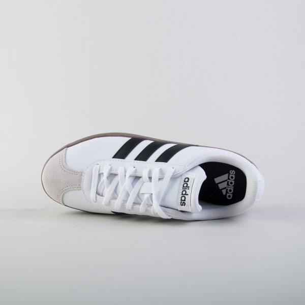 Adidas Sportswear VL Court Base Low Leather Unisex Παπουτσι Λευκο - Καφε