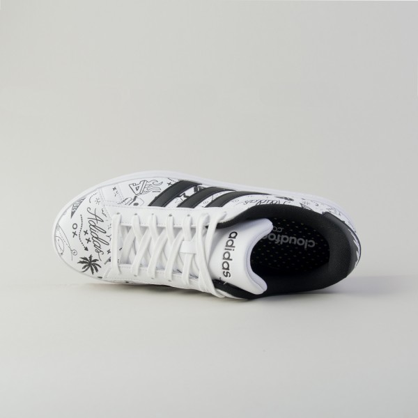 Adidas Sportswear Grand Court 2.0 Ανδρικο Παπουτσι Λευκο - Μαυρο