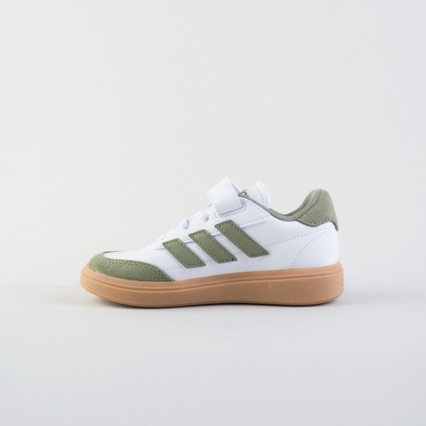 Adidas Sportswear CourtBlock Low No Laces Παιδικο Παπουτσι Λευκο - Χακι