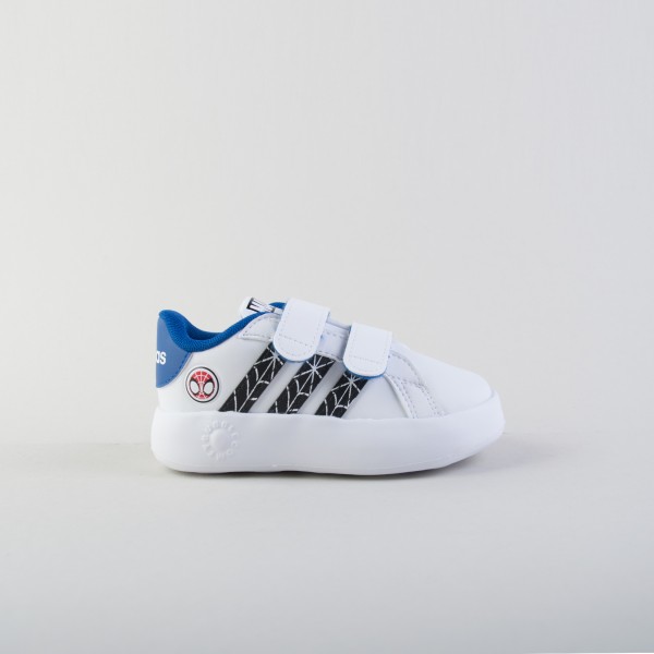 Adidas 3 Stripes Grand Court 2.0 Spiderman Βρεφικο Παπουτσι Λευκο - Μπλε