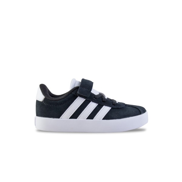 Adidas VL Court 3.0 CL 3 Stripes Suede Παιδικο Παπουτσι Μαυρο