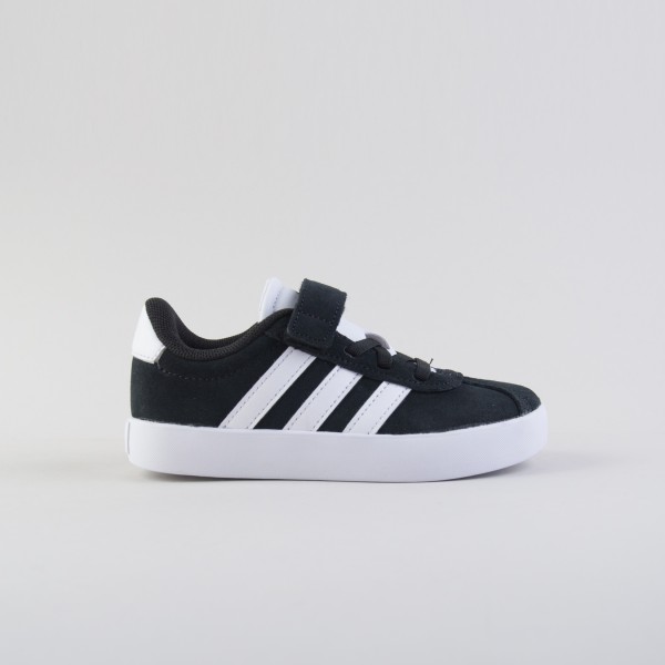 Adidas VL Court 3.0 CL 3 Stripes Suede Παιδικο Παπουτσι Μαυρο