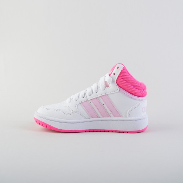 Adidas Originals Hoops 3.0 Mid Basketball Παιδικο Παπουτσι Λευκο - Ροζ