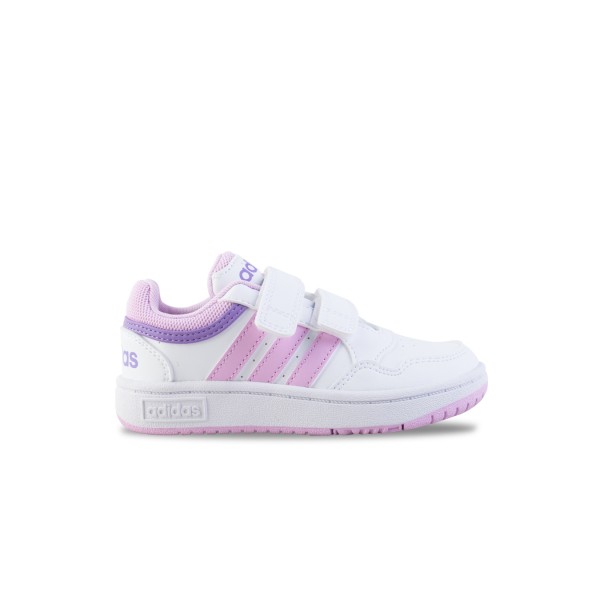 Adidas Originals Hoops 3.0 Low Παιδικο Παπουτσι Λευκο - Ροζ