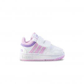 Adidas Essentials Hoops Βρεφικο Παπουτσι Λευκο - Λιλα