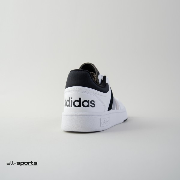 Adidas Hoops 3 Low Classic Vintage Ανδρικο Παπουτσι Λευκο - Μαυρο 