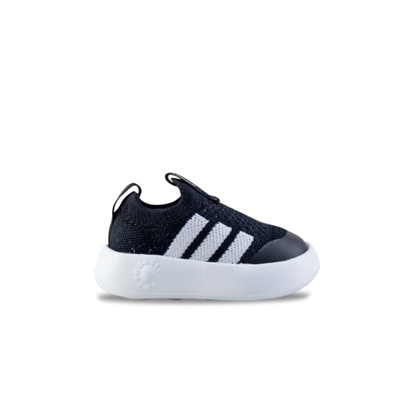 Adidas BubbleComfy Slip On 3 Stripes Βρεφικο Παπουτσι Μαυρο - Λευκο