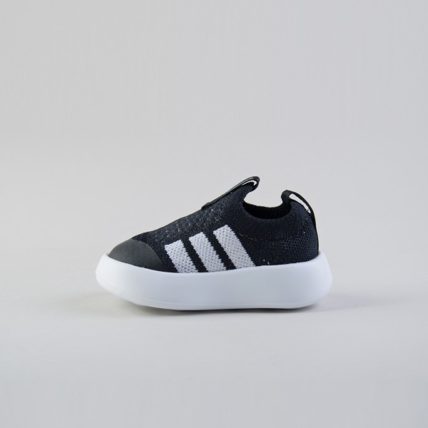 Adidas BubbleComfy Slip On 3 Stripes Βρεφικο Παπουτσι Μαυρο - Λευκο