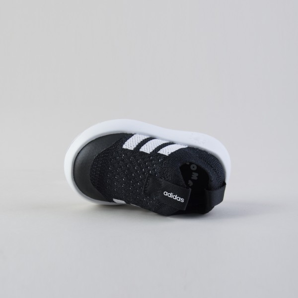 Adidas BubbleComfy Slip On 3 Stripes Βρεφικο Παπουτσι Μαυρο - Λευκο