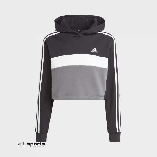 Adidas Originals 3 Stripes Fleece Εφηβικο Σετ Μαυρο - Γκρι 