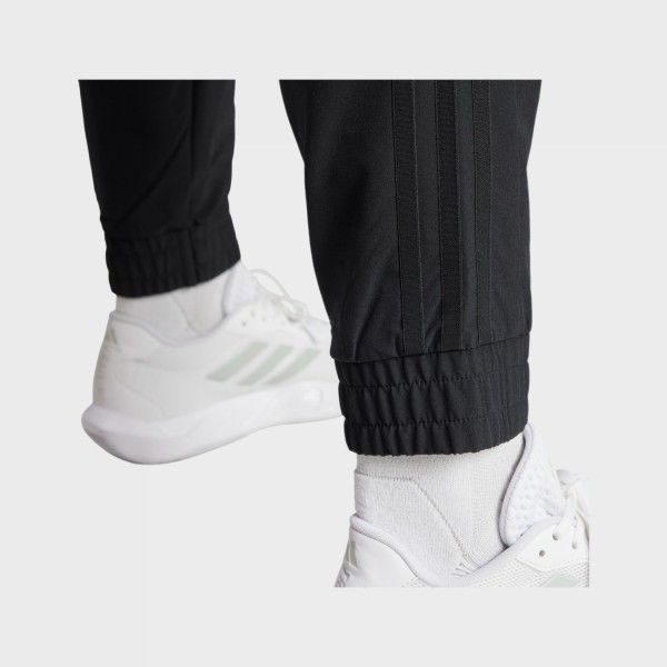 Adidas Pacer All Gym 3 Stripes Woven Mid Rise Γυναικειο Παντελονι Μαυρο