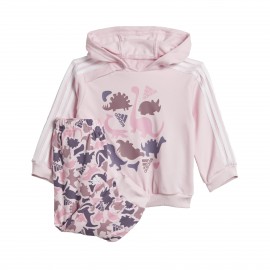 Adidas Dino Camo AOP French Terry Fleece Βρεφικο Σετ Ρουχων Ροζ