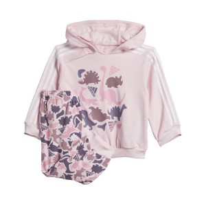 Adidas Dino Camo AOP French Terry Fleece Βρεφικο Σετ Ρουχων Ροζ
