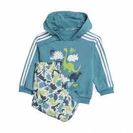 Adidas Dino Camo AOP French Terry Fleece Βρεφικο Σετ Ρουχων Μπλε