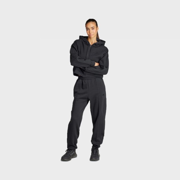 Adidas Energize Tracksuit Hooded Loose Fit 3 Stripes Γυναικειο Φορμες Μαυρο