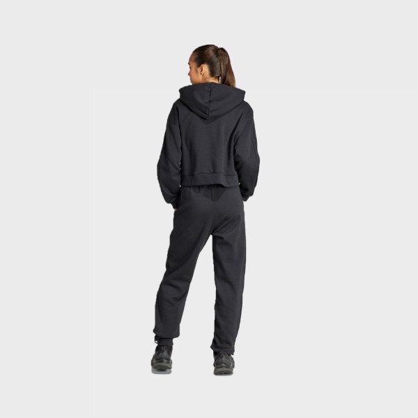 Adidas Energize Tracksuit Hooded Loose Fit 3 Stripes Γυναικειο Φορμες Μαυρο