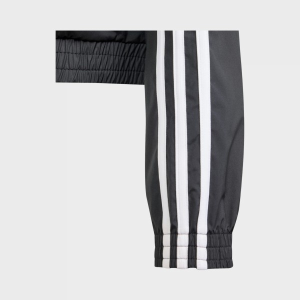 Adidas Train Essentials Full Zip 3 Stripes Εφηβικη Ζακετα Μαυρη