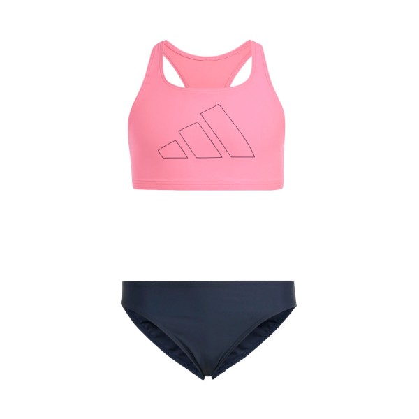 Adidas Swimming Performance Big Bars Bikini Παιδικο Μαγιο Μαυρο - Ροζ