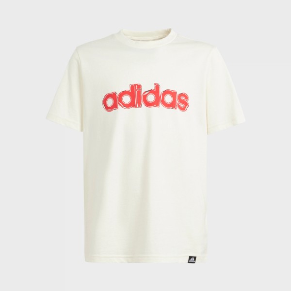Adidas Performnce Aeroready GFX Folded Logo Εφηβικη Μπλουζα Λευκη