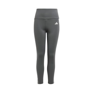 Adidas Cintura Alta Essentials Aeroready 3 Stripes Εφηβικο Κολαν Ανθρακι