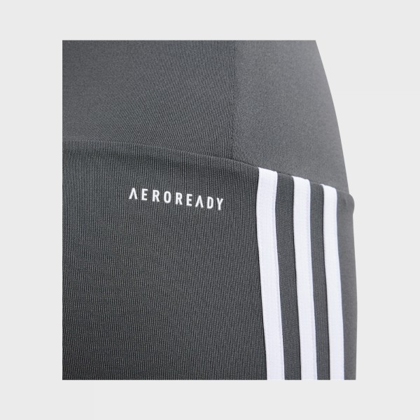 Adidas Cintura Alta Essentials Aeroready 3 Stripes Εφηβικο Κολαν Ανθρακι
