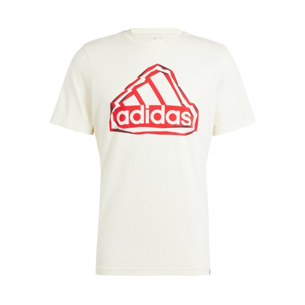 Adidas Folded Badge Graphic Chest Ανδρικη Μπλουζα Ιβουαρ