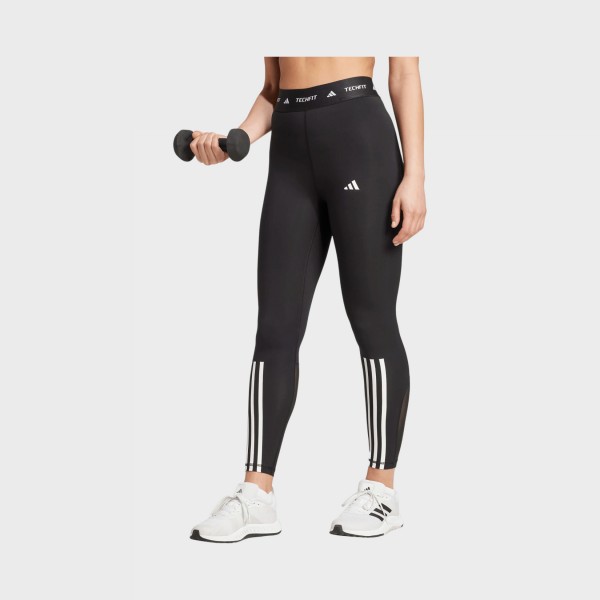 Adidas Performance 3 Stripes 7/8 Techfit Γυναικειο Κολαν Μαυρο
