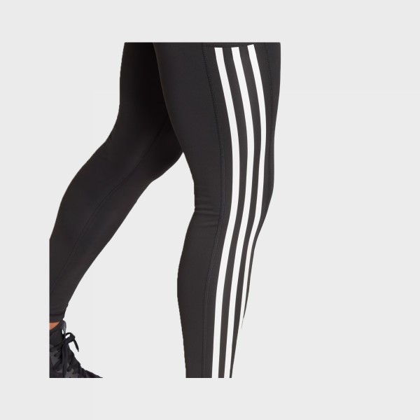 Adidas Training Optime 3 Stripes Full Lenght Γυναικειο Κολαν Μαυρο