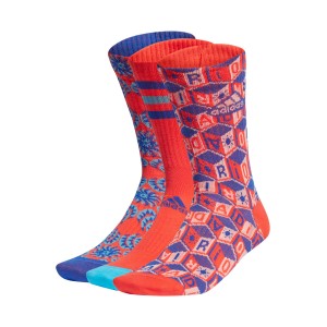 Adidas X Farm Rio Crew 3 Ζευγη Unisex Καλτσες Πορτοκαλι - Πολυχρωμο
