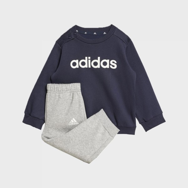 Adidas Sportswear Fleece Chest Logo Classic Βρεφικο Σετ Ρουχων Μπλε - Γκρι