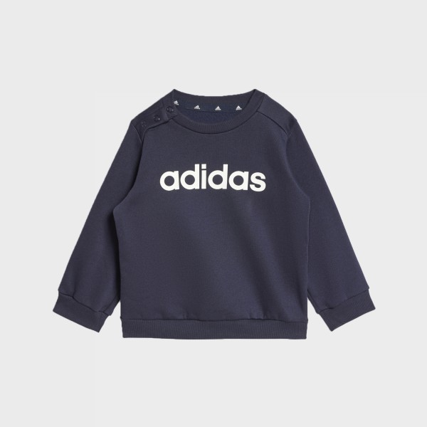 Adidas Sportswear Fleece Chest Logo Classic Βρεφικο Σετ Ρουχων Μπλε - Γκρι