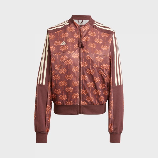 Adidas X Farm Rio Tiro Track Bomber AOP Γυναικεια Ζακετα Καφε - Πορτοκαλι