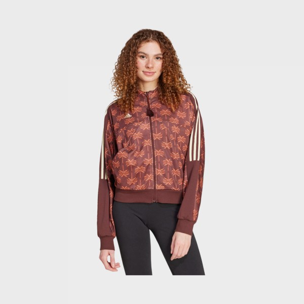 Adidas X Farm Rio Tiro Track Bomber AOP Γυναικεια Ζακετα Καφε - Πορτοκαλι