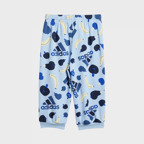 Adidas Sportswear 3 Stripes Fruit AOP Βρεφικο Σετ Ρουχων Μπλε 