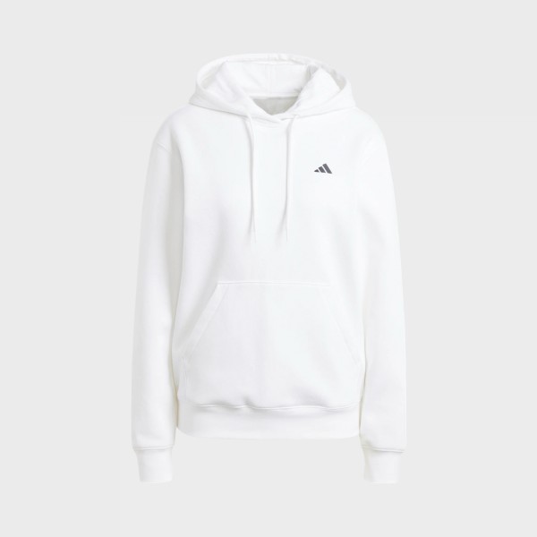 Adidas Sportswear Feel Cozy Hooded Small Logo Γυναικειo Φουτερ Λευκη