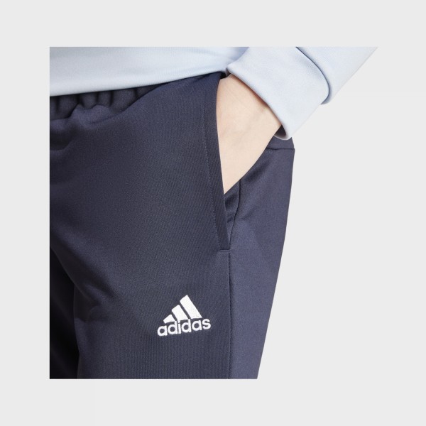 Adidas Sportswear Linear Hooded Tracksuit Γυναικειο Σετ Φορμας Μπλε