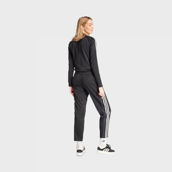 Adidas Sportswear Team Sport Tracksuit 3 Stripes Modern Γυναικειο Σετ Φορμες Μαυρο