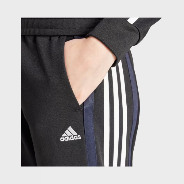 Adidas Sportswear Team Sport Tracksuit 3 Stripes Modern Γυναικειο Σετ Φορμες Μαυρο