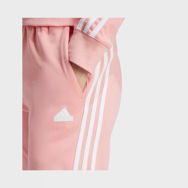 Adidas Iconic 3 Stripes Tracksuit Buttons Slim Γυναικειο Παντελονι Ροζ