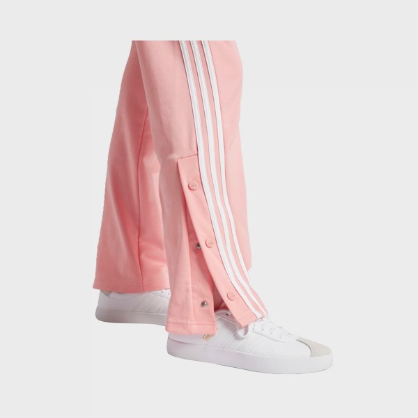 Adidas Iconic 3 Stripes Tracksuit Buttons Slim Γυναικειο Παντελονι Ροζ