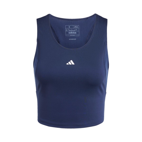 Adidas Performance Aeroready Training Crop Γυναικεια Αμανικη Μπλουζα Μπλε