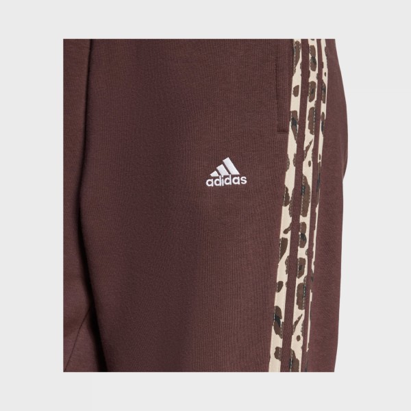 Adidas Essentials 3 Stripes Animal Print 7-8 Loose Γυναικεια Φορμα Καφε