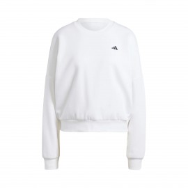 Adidas Essentials Small Logo Feel Cozy Sweattshirt Γυναικειο Φουτερ Λευκο