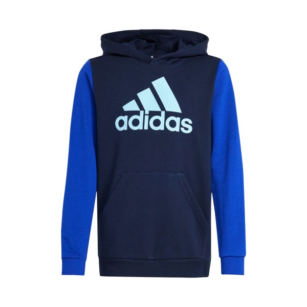 Adidas Sportswear Hooded Big Chest Logo Εφηβικο Φουτερ Μπλε