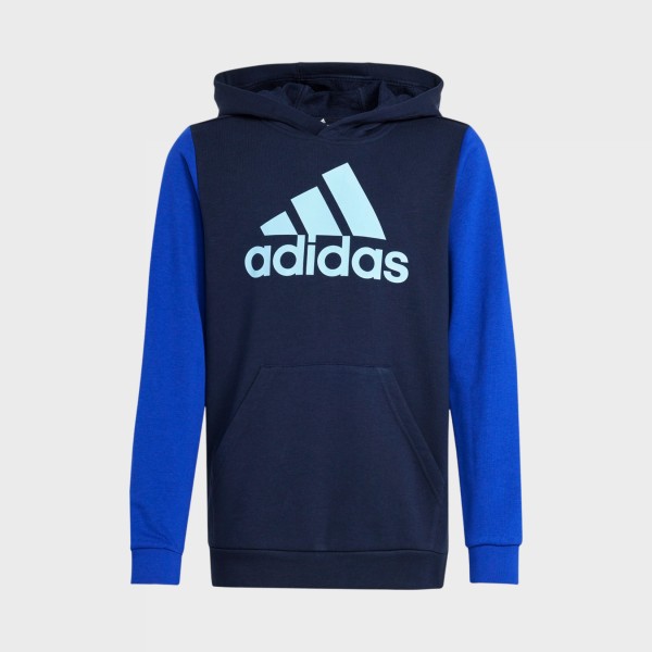 Adidas Sportswear Hooded Big Chest Logo Εφηβικο Φουτερ Μπλε